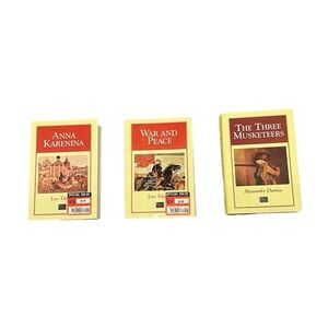 Bundle of 3 Anna Karenina War And Peace Three Musketeers Barnes & Noble Book Set